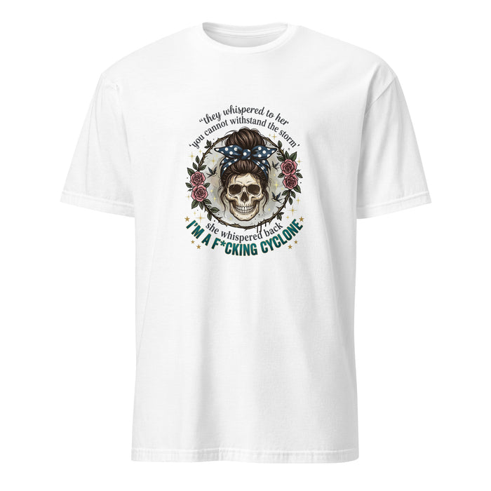 White unisex basic softstyle t-shirt front view