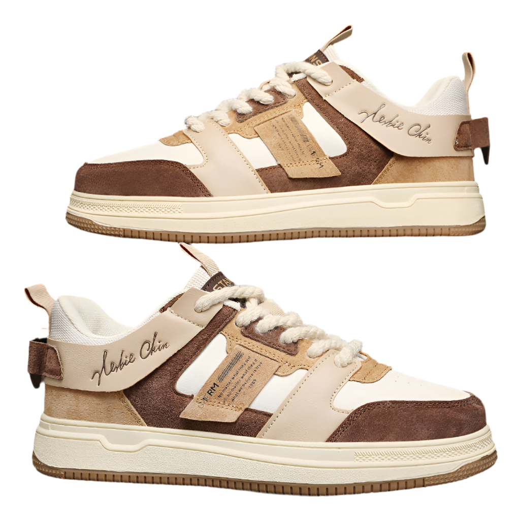 Breathable Mesh Low Top Lace Up Round Toe Trainers
