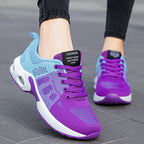 Womens Breathable Mesh Lightweight Low Top Lace Up Running Trainers