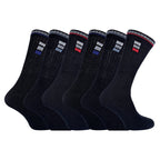 Sock Snob Mens Retro Stripe Cotton Sports Socks in White and Black Multipack Options