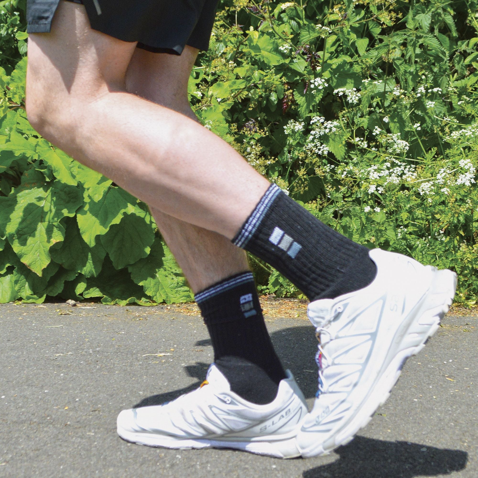 Sock Snob Mens Retro Stripe Cotton Sports Socks in White and Black Multipack Options