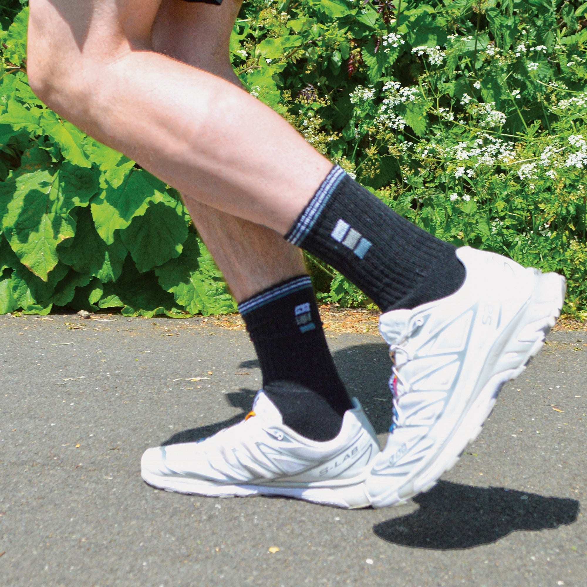 Sock Snob Mens Retro Stripe Cotton Sports Socks in White and Black Multipack Options