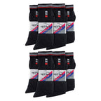 Sock Snob Mens Retro Stripe Cotton Sports Socks in White and Black Multipack Options