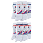 Sock Snob Mens Retro Stripe Cotton Sports Socks in White and Black Multipack Options