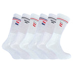 Sock Snob Mens Retro Stripe Cotton Sports Socks in White and Black Multipack Options