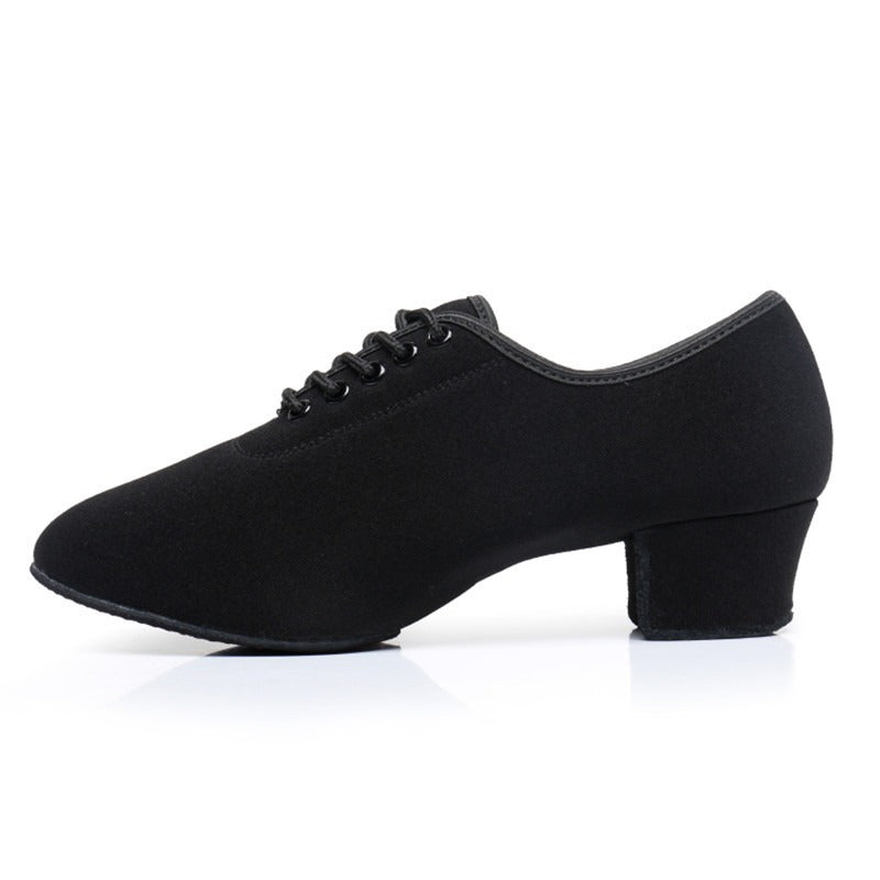 Mens Canvas Black Heels