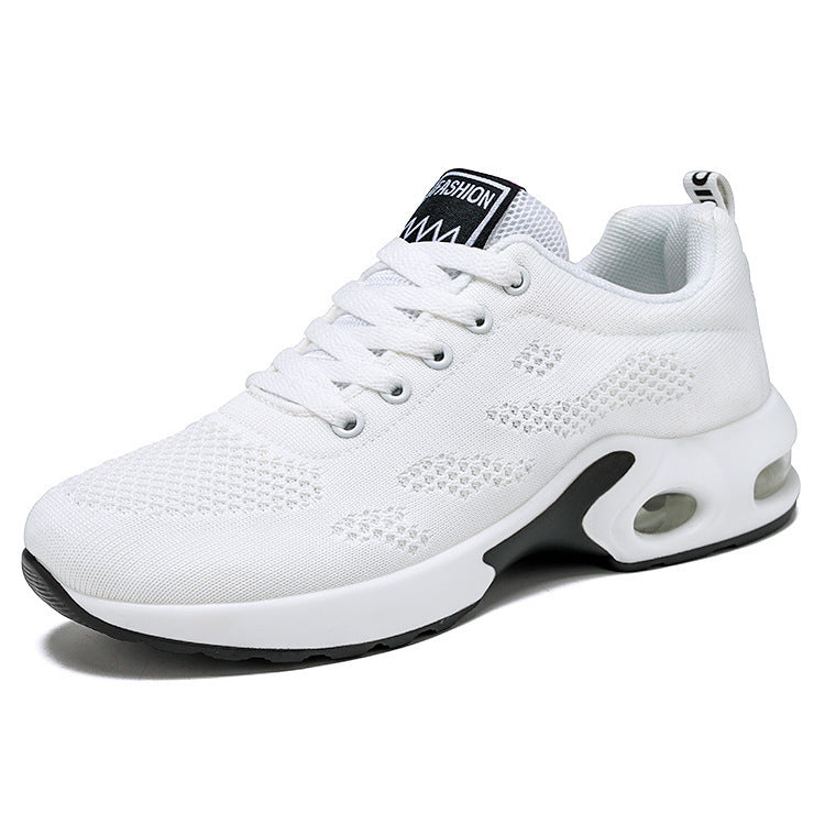 Womens Breathable Mesh Wedge Heel Round Toe Running Trainers