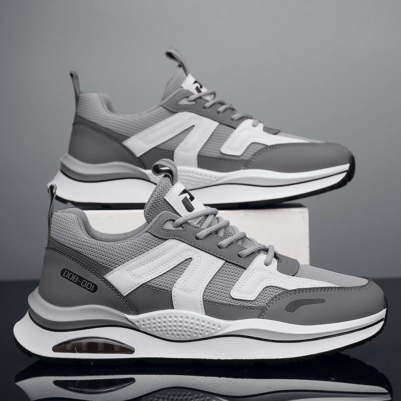 Mens Breathable Low Top Lace Up Round Toe Basketball Shoes