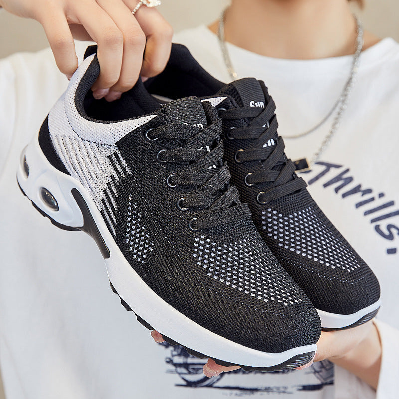 Womens Breathable Mesh Lace Up Round Toe Running Trainers