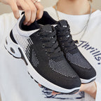 Womens Breathable Mesh Lace Up Round Toe Running Trainers
