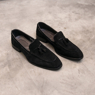 Mens Leather Breathable Slip On Casual Shoes