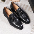 Mens Leather Breathable Loafers