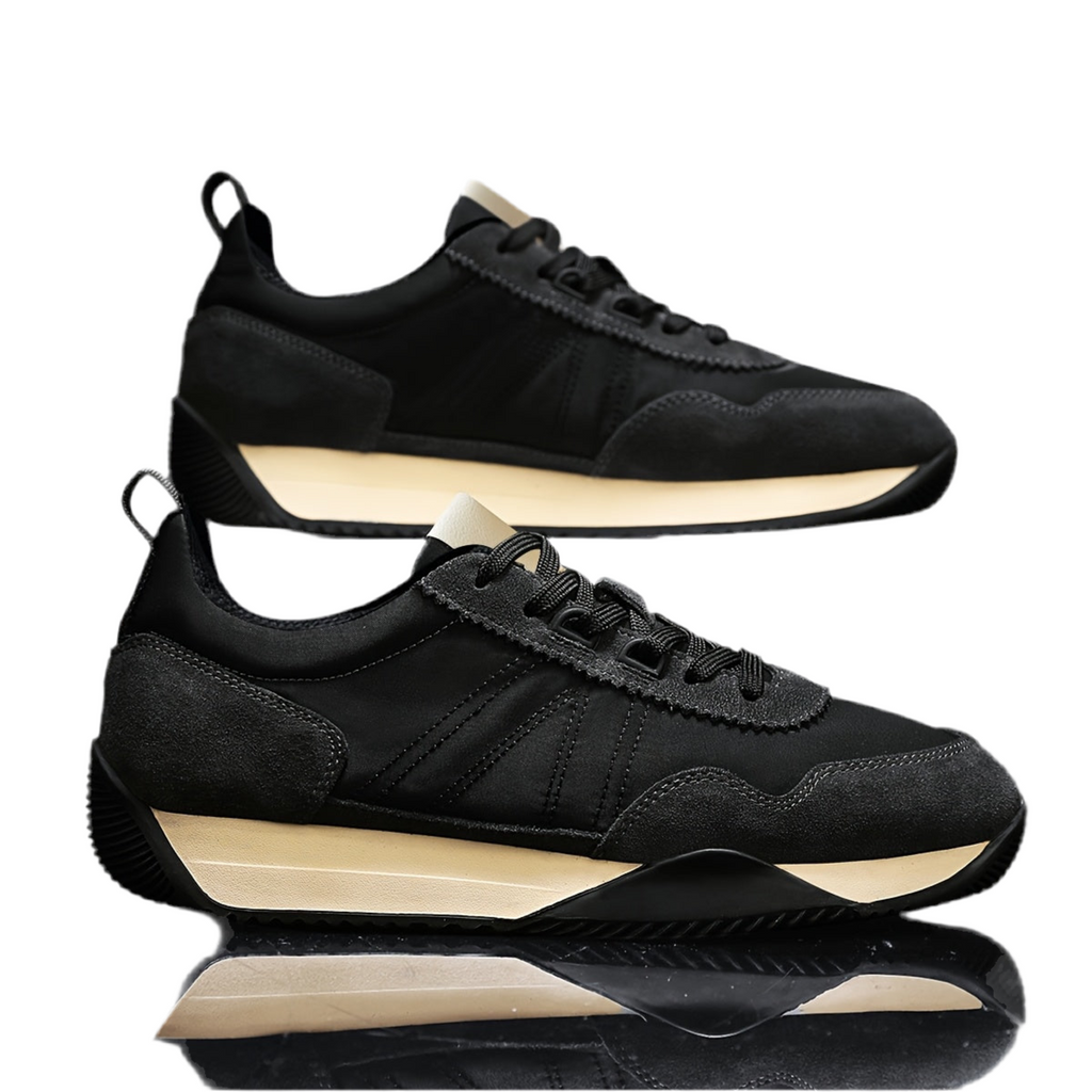 Mens Breathable Low Top Lace Up Round Toe Trainers