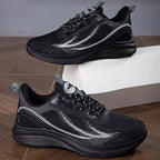 Breathable Mesh Lightweight Lace Up Round Toe Trainers