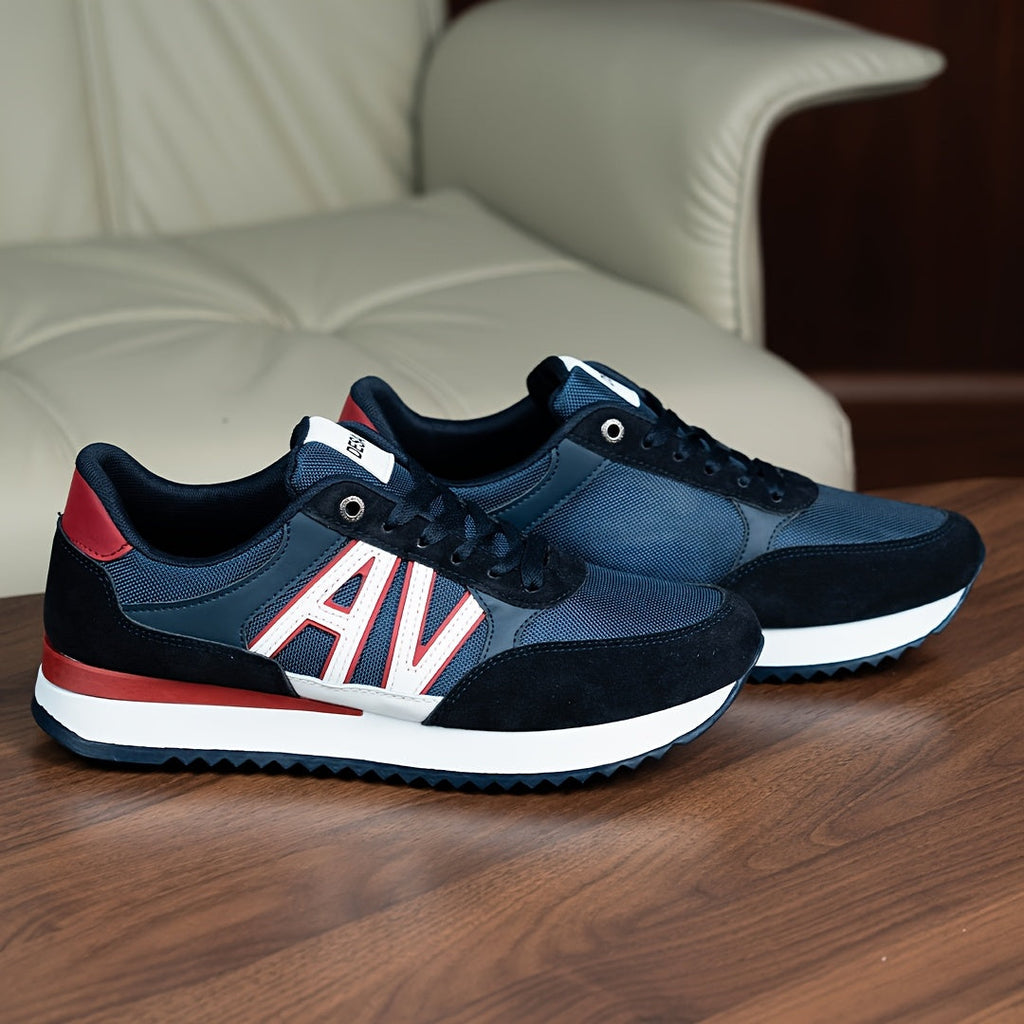 Mens Breathable Low Top Lace Up Round Toe Running Trainers