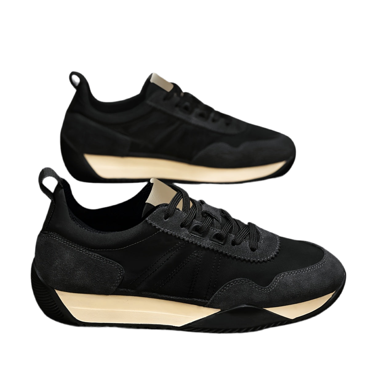 Mens Breathable Low Top Lace Up Round Toe Trainers