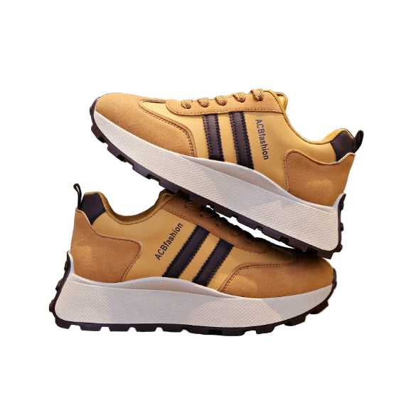 Womens Leather Breathable Lightweight Height Increasing Running Trainers