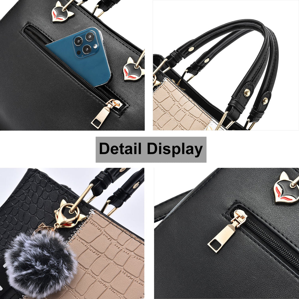 Womens Wave Shoulder Messenger Tote Bag