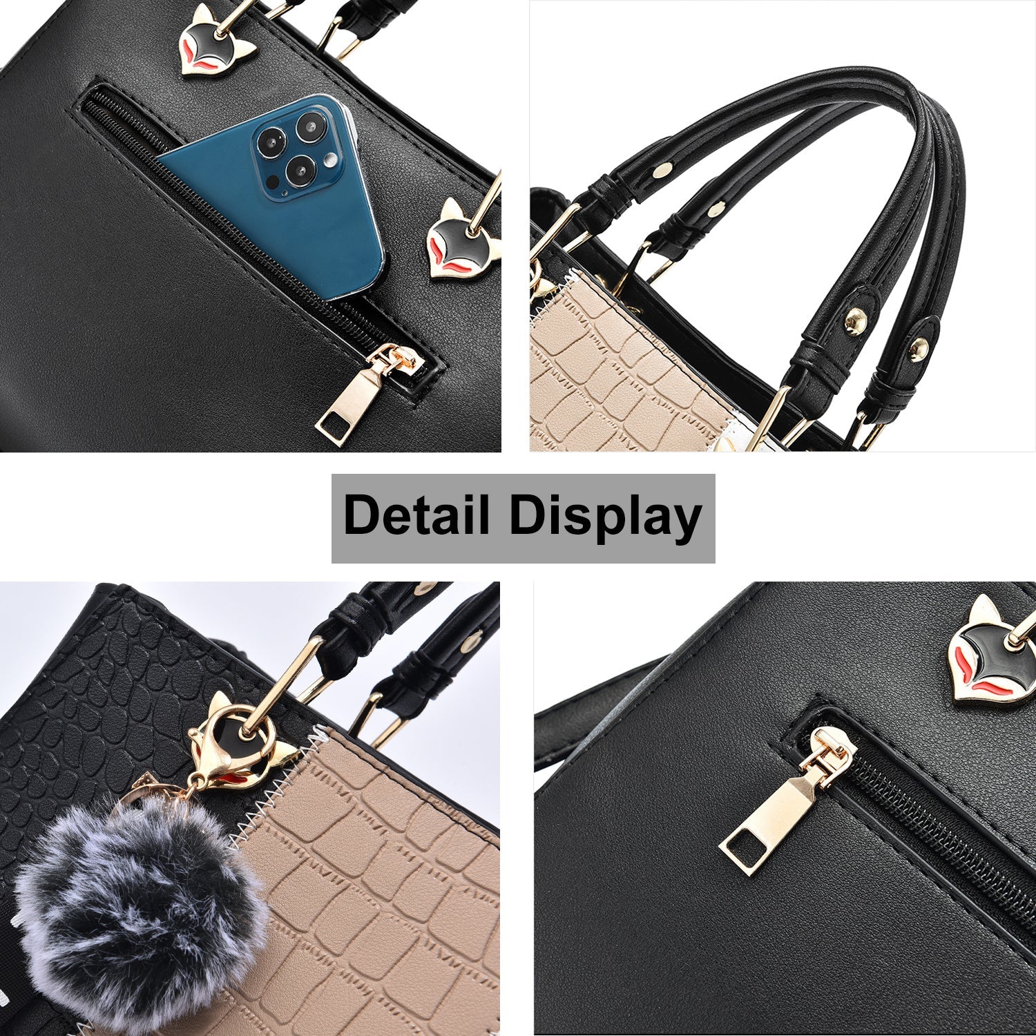 Womens Wave Shoulder Messenger Tote Bag