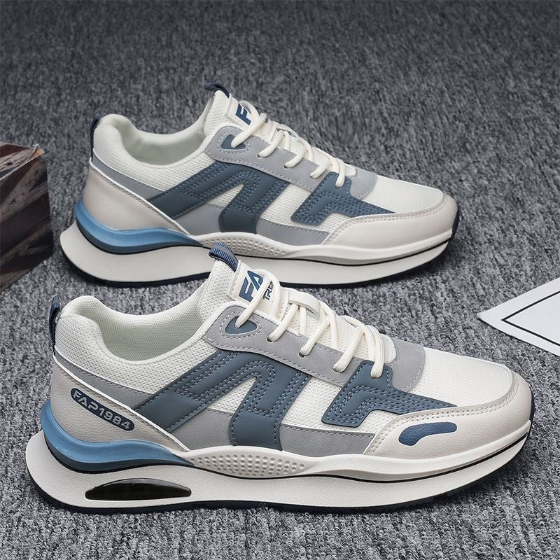 Mens Breathable Low Top Lace Up Round Toe Basketball Shoes