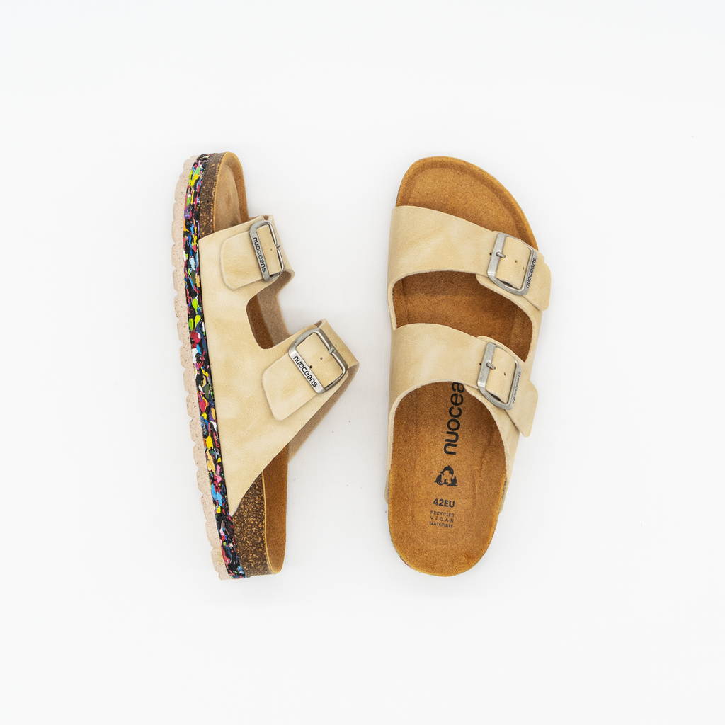 Nuoceans Pebble Beige Vegan Sandals