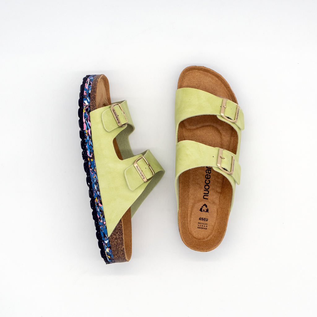Nuoceans Matcha Green Vegan Sandals