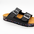 Nuoceans Onyx Black Vegan Sandals