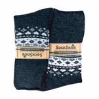 Sock Snob 1 Pack Womens Turn Over Top Warm Nordic Bed Socks for Winter
