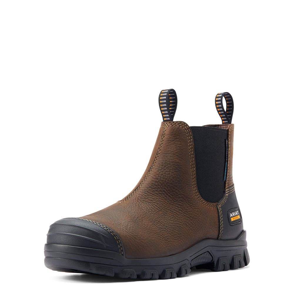 Ariat 10044475 Treadfast Chelsea Waterproof Steel Toe Dealer Boots Brown
