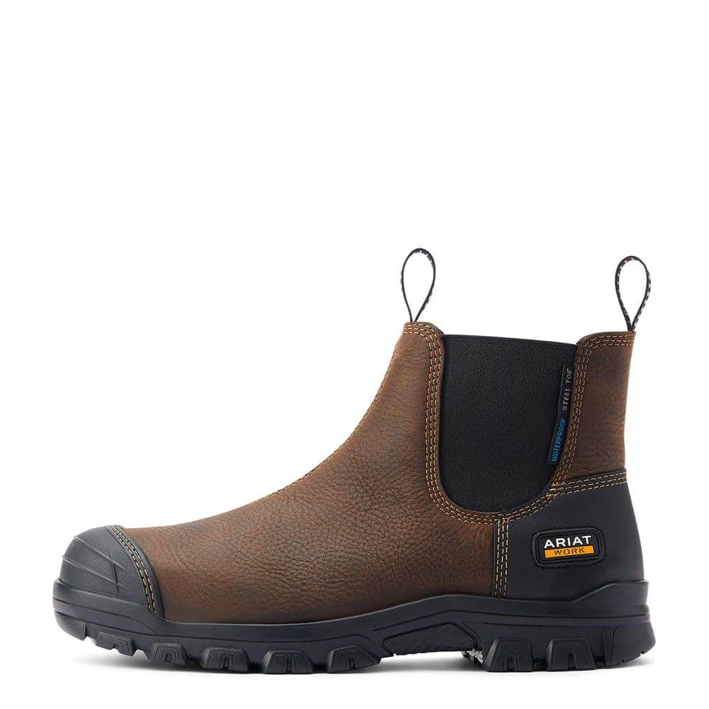 Ariat 10044475 Treadfast Chelsea Waterproof Steel Toe Dealer Boots Brown