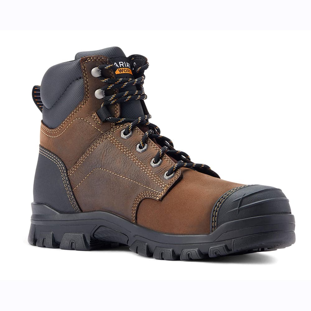 Ariat Treadfast 6" Waterproof Steel Toe Work Safety Boots Brown