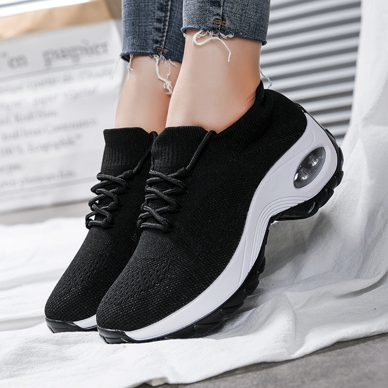 Womens Breathable Lightweight Platform Waterproof Trainers
