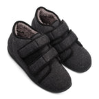Padders Brian Charcoal Fleck Mens Dual Fit K-L extra Wide Fit Slippers