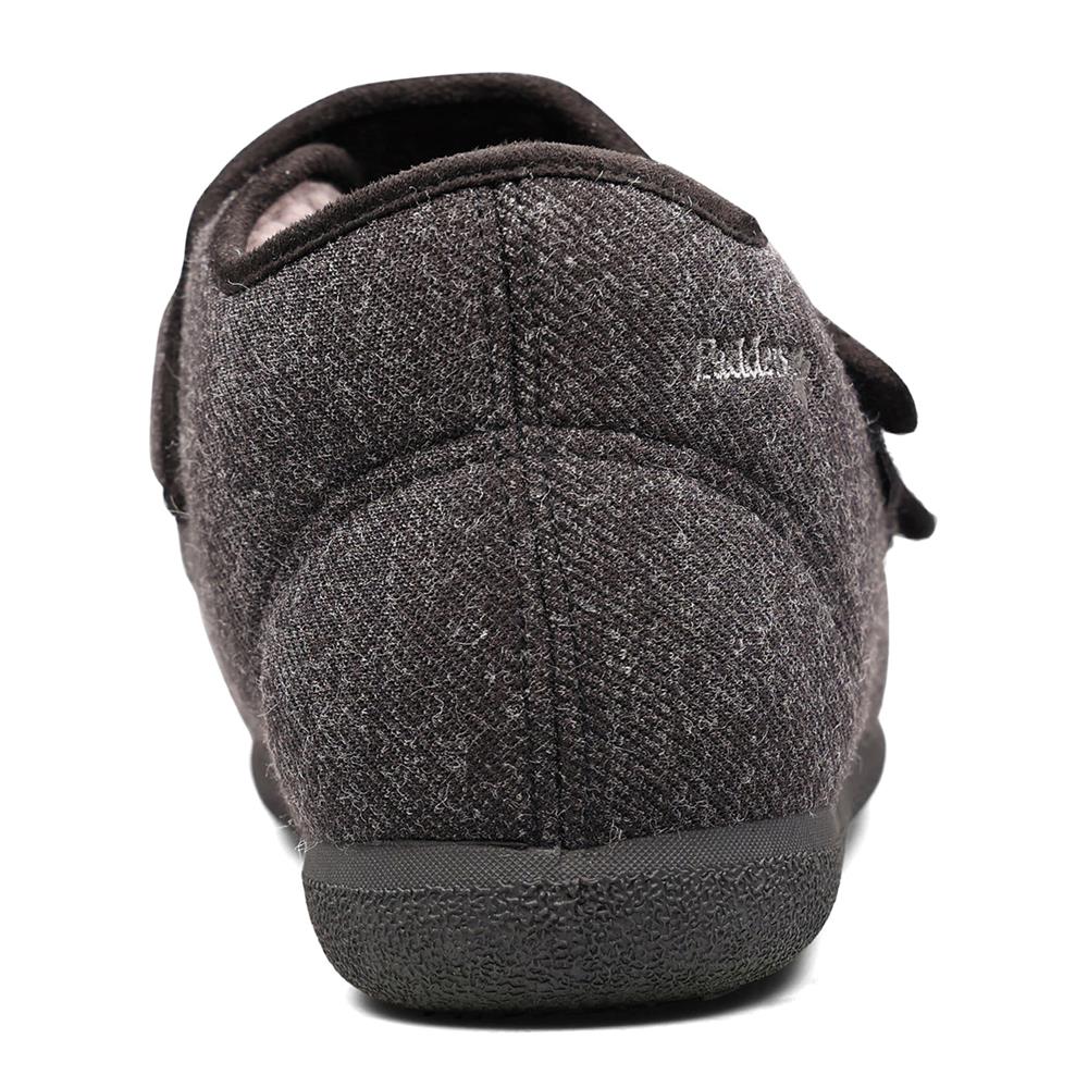 Padders Brian Charcoal Fleck Mens Dual Fit K-L extra Wide Fit Slippers