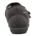 Padders Brian Charcoal Fleck Mens Dual Fit K-L extra Wide Fit Slippers
