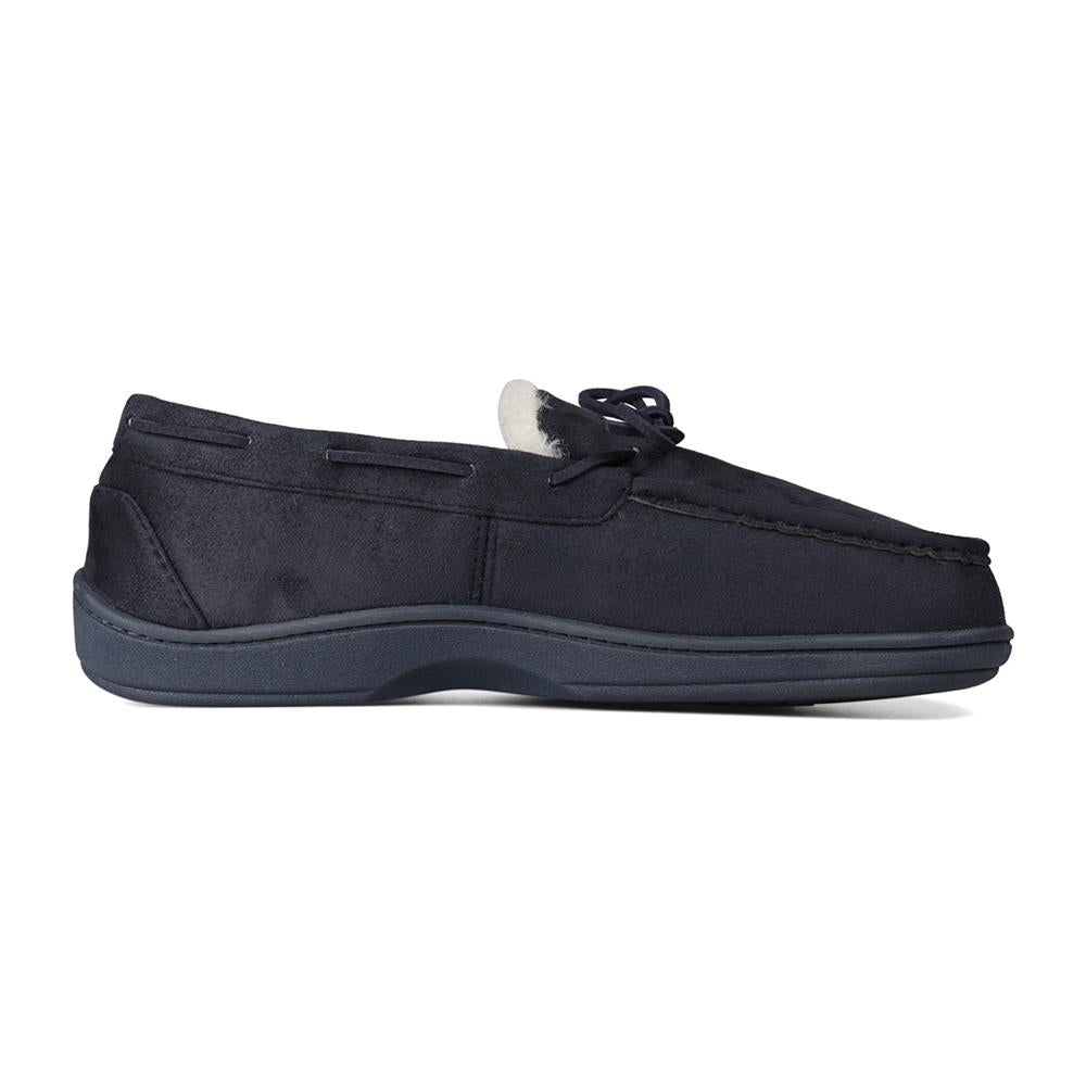 Padders Cayenne Navy Microsuede Mens G Wide Fit Slippers