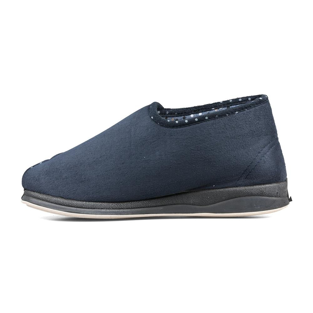 Padders Cherish Navy Ladies 2E Wide Fit Bootee Slippers