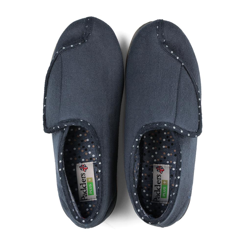 Padders Cherish Navy Ladies 2E Wide Fit Bootee Slippers