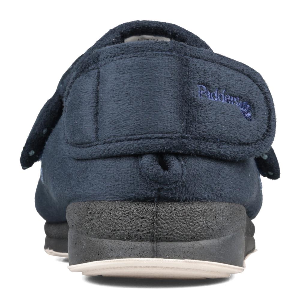 Padders Enfold Navy Ladies 2E Wide Fit Slippers