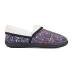 Padders Mellow Denim Floral Cord Ladies 2E Wide Fit Slippers