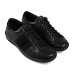 Padders Meteor Black Combi Ladies E Wide Fit Leather Shoes