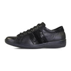 Padders Meteor Black Combi Ladies E Wide Fit Leather Shoes