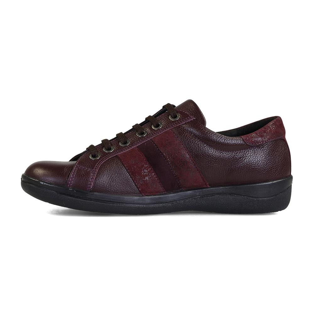 Padders Meteor Plum Ladies E Wide Fit Leather Shoes