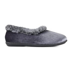 Padders Shae Grey Sparkle Cord Ladies Dual Fit 2E-3E extra Wide Fit Slippers