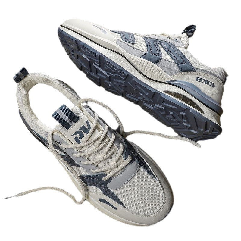 Mens Breathable Low Top Lace Up Round Toe Basketball Shoes