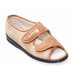 Padders Lydia Taupe Ladies 2E Wide Fit Slippers