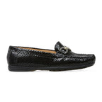 Van Dal Bliss II Black Python Print Loafers