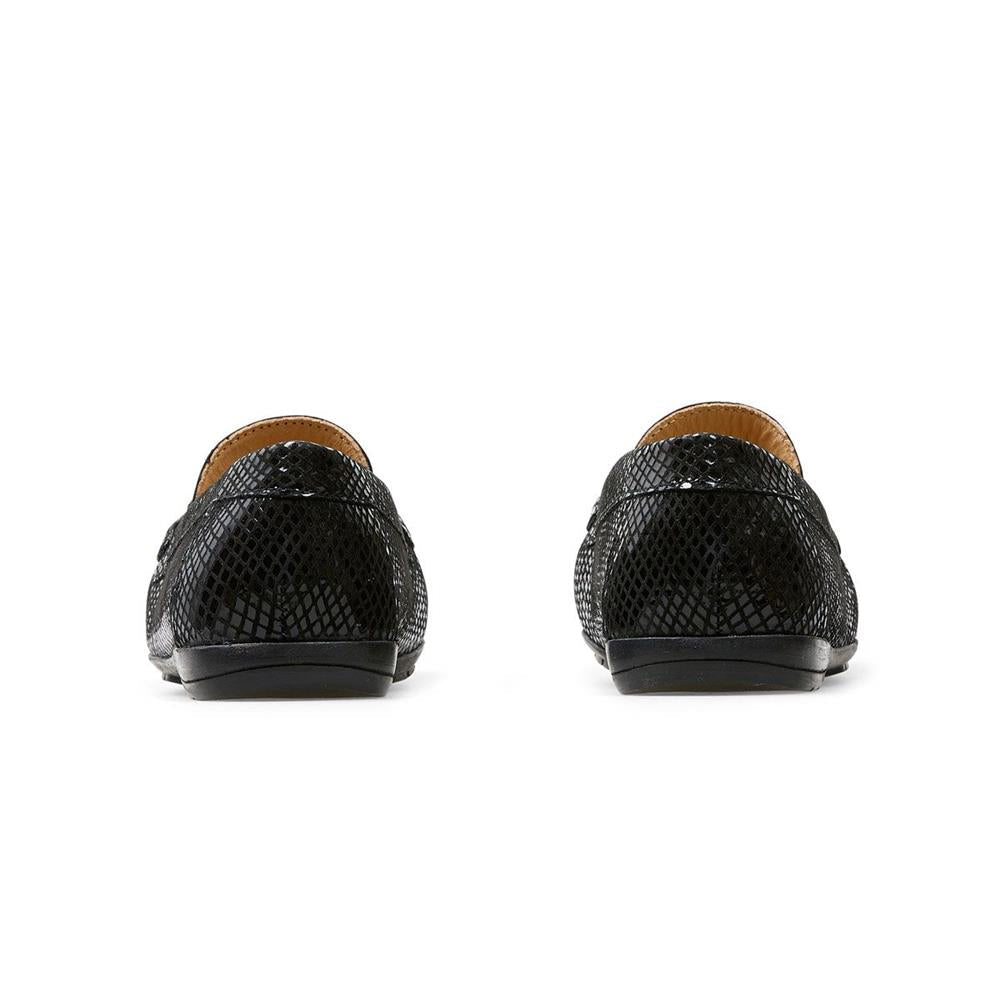 Van Dal Bliss II Black Python Print Loafers