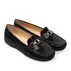 Van Dal Bliss II Black Python Print Loafers