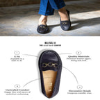 Van Dal Bliss II Black Python Print Loafers